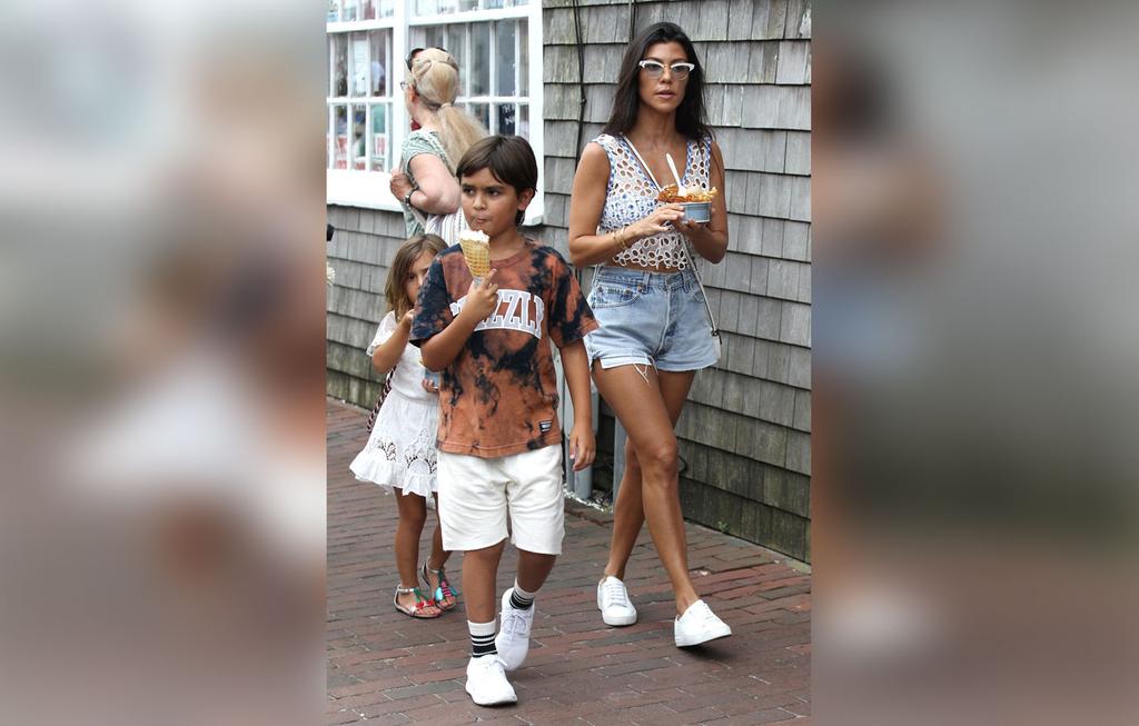 Kourtney Kardashian On Solo Day Trip With Kids On Natucket Vacation