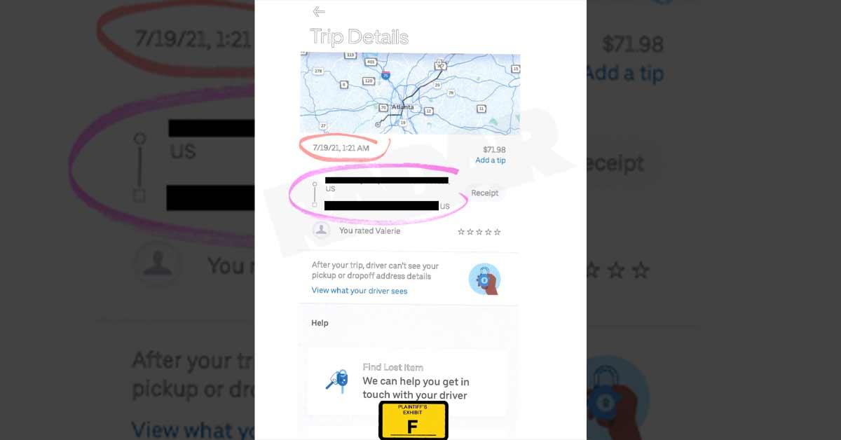 dwight howard accuser uber receipt