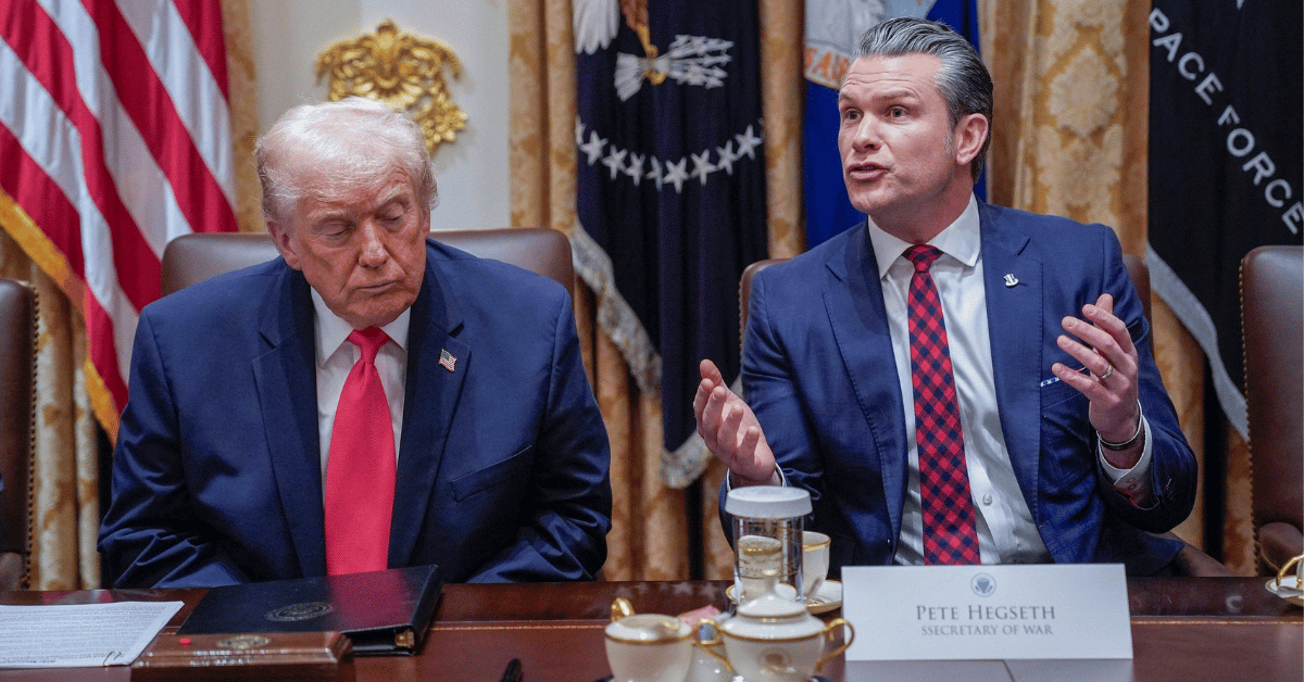 Photo of Donald Trump and Pete Hegseth