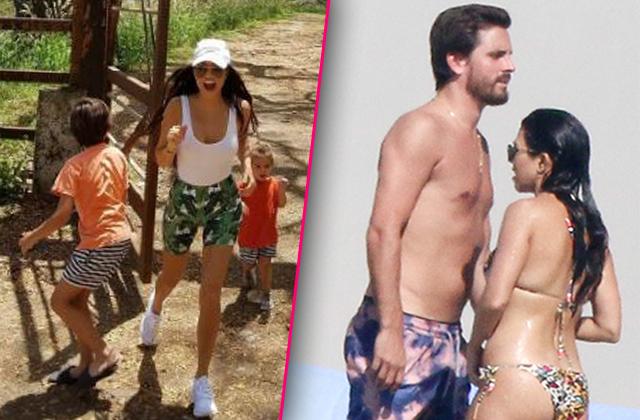 //Kourtney Kardashian Scott Disick Hawaii Kids pp