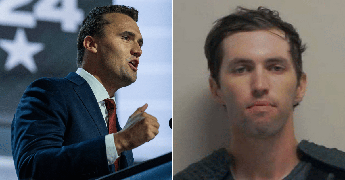 Split photo of Charlie Kirk, Tyler Robinson