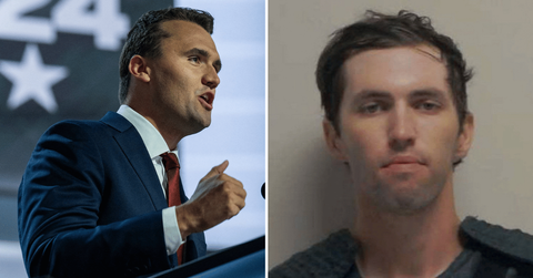 Split photo of Charlie Kirk, Tyler Robinson