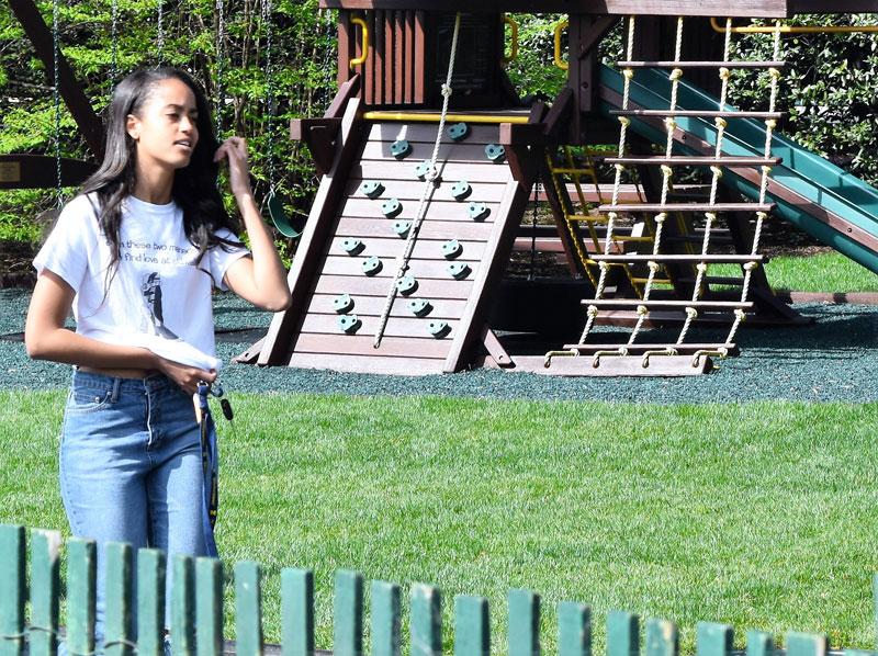 malia obama partying lollapalooza skips dnc crop top pics