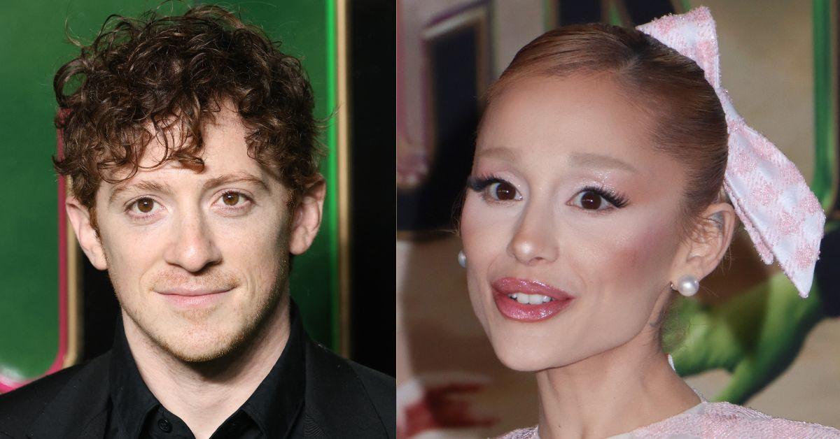 Ethan Slater appeared with Ariana Grande at the London premiere of 'Wicked: For Good,' shared by the singer on Instagram.