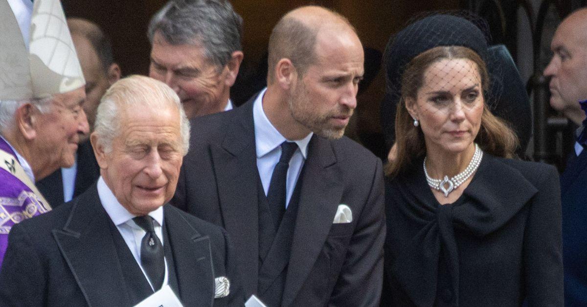 picture of King Charles, Prince William and Kate Middleton