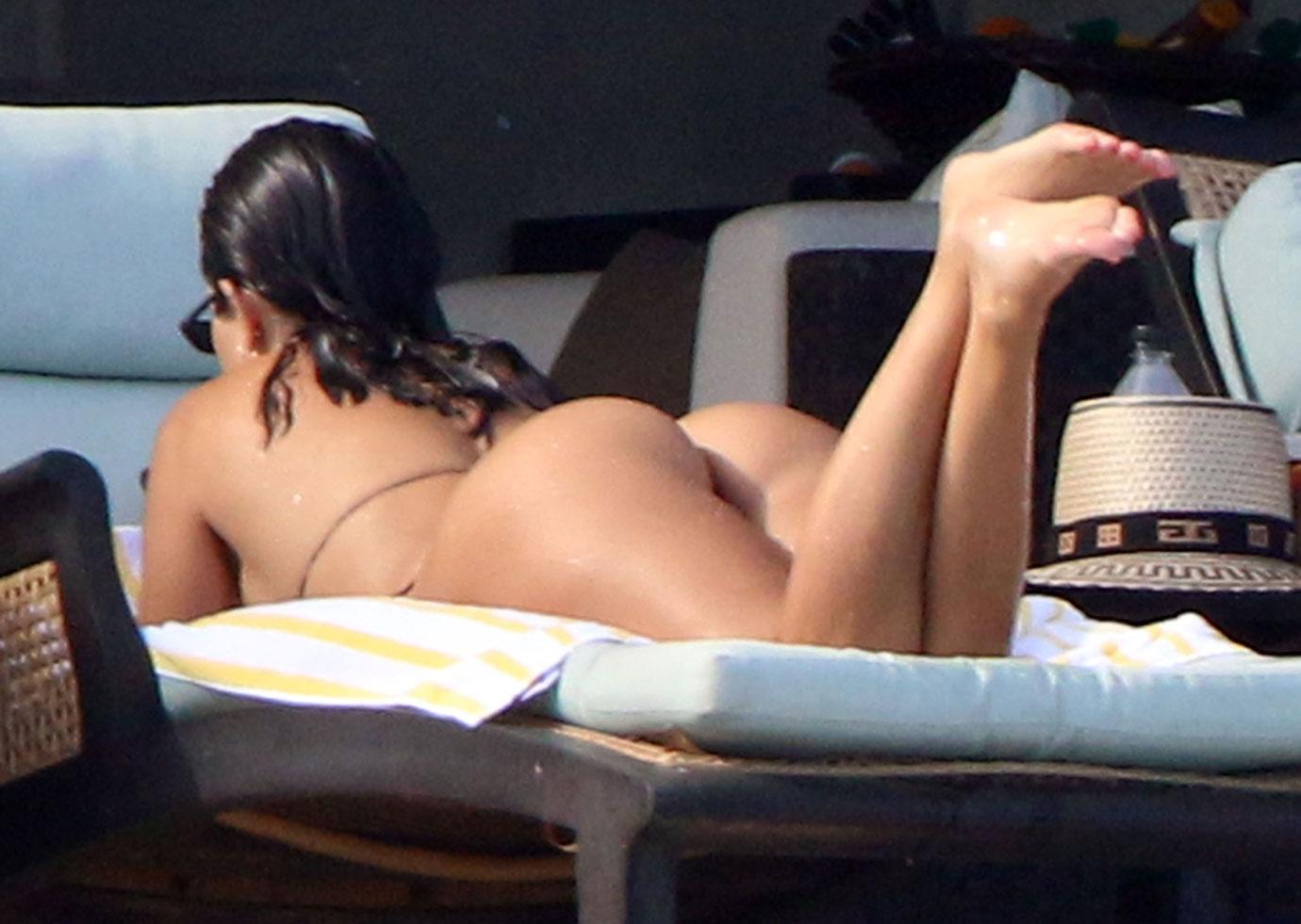 Kourtney Kardashian Thong Bikini Cabo