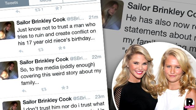 Christie Brinkley Peter Cook Feud Sailor Twitter