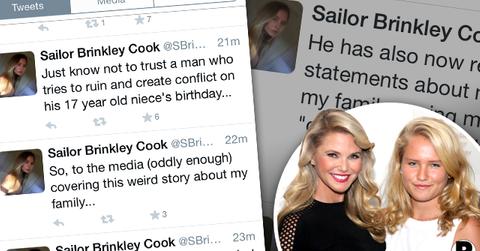 Christie Brinkley Peter Cook Feud Sailor Twitter