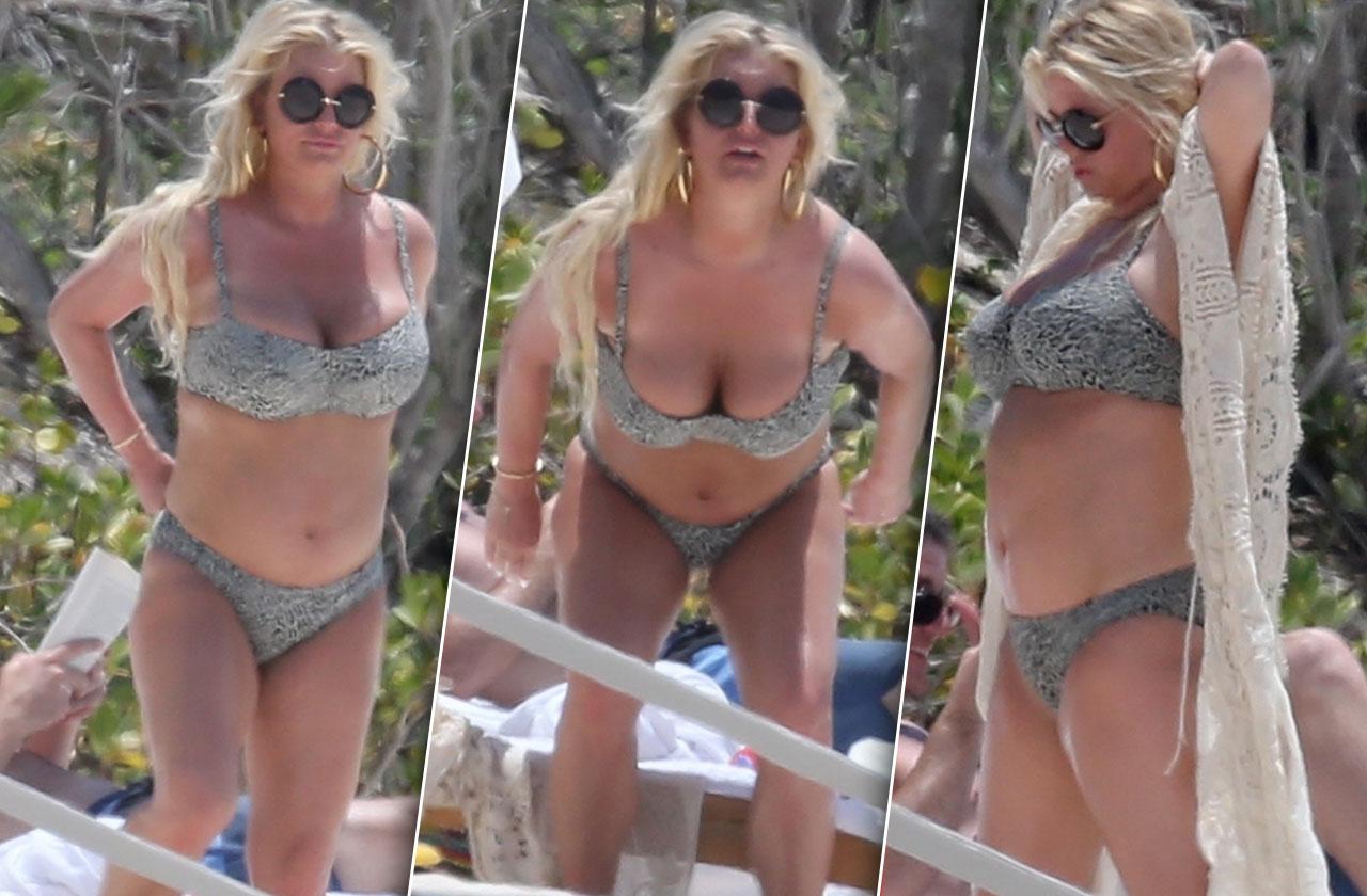 Pregnant Belly? Jessica Simpson Shows Off Bikini Body With Husband