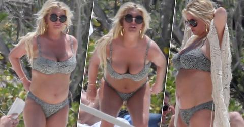 Jessica Simpson Bikini Body Pregnant Belly