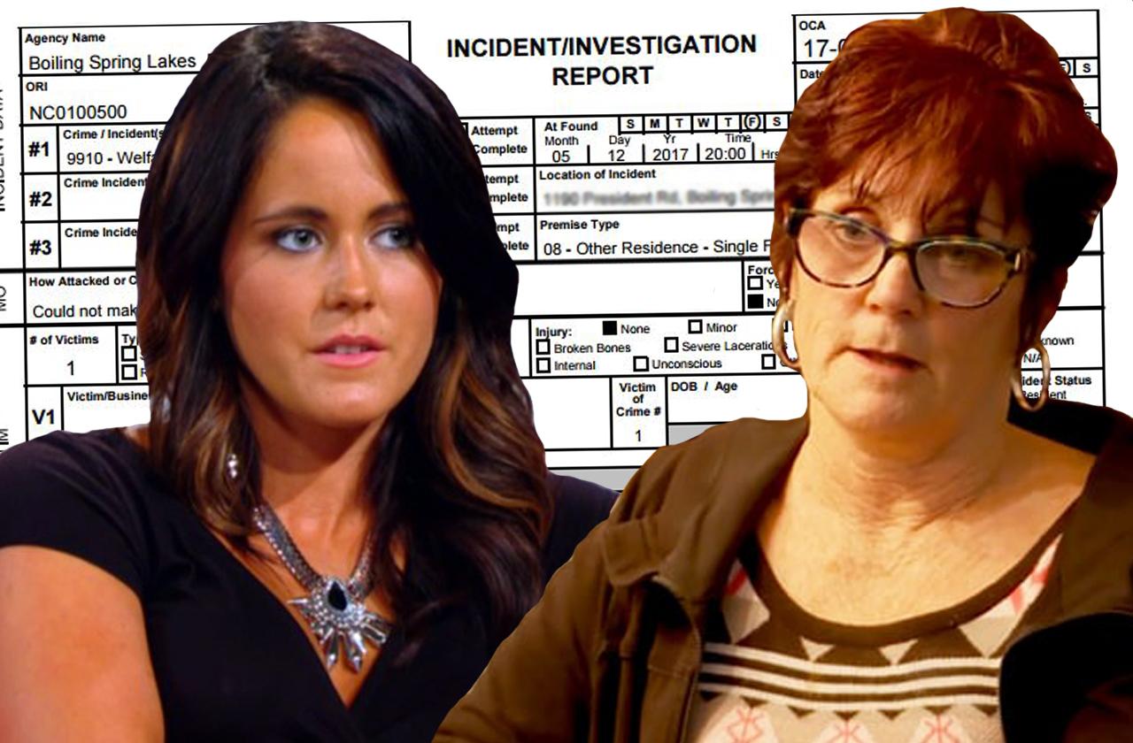 //jenelle evans police report arrest fight mom pp