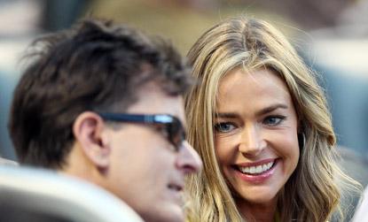 //charlie sheen denise richards yankees game