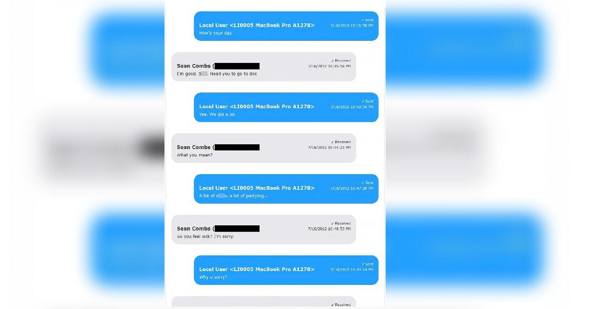 diddy cassie ventura texts sdny