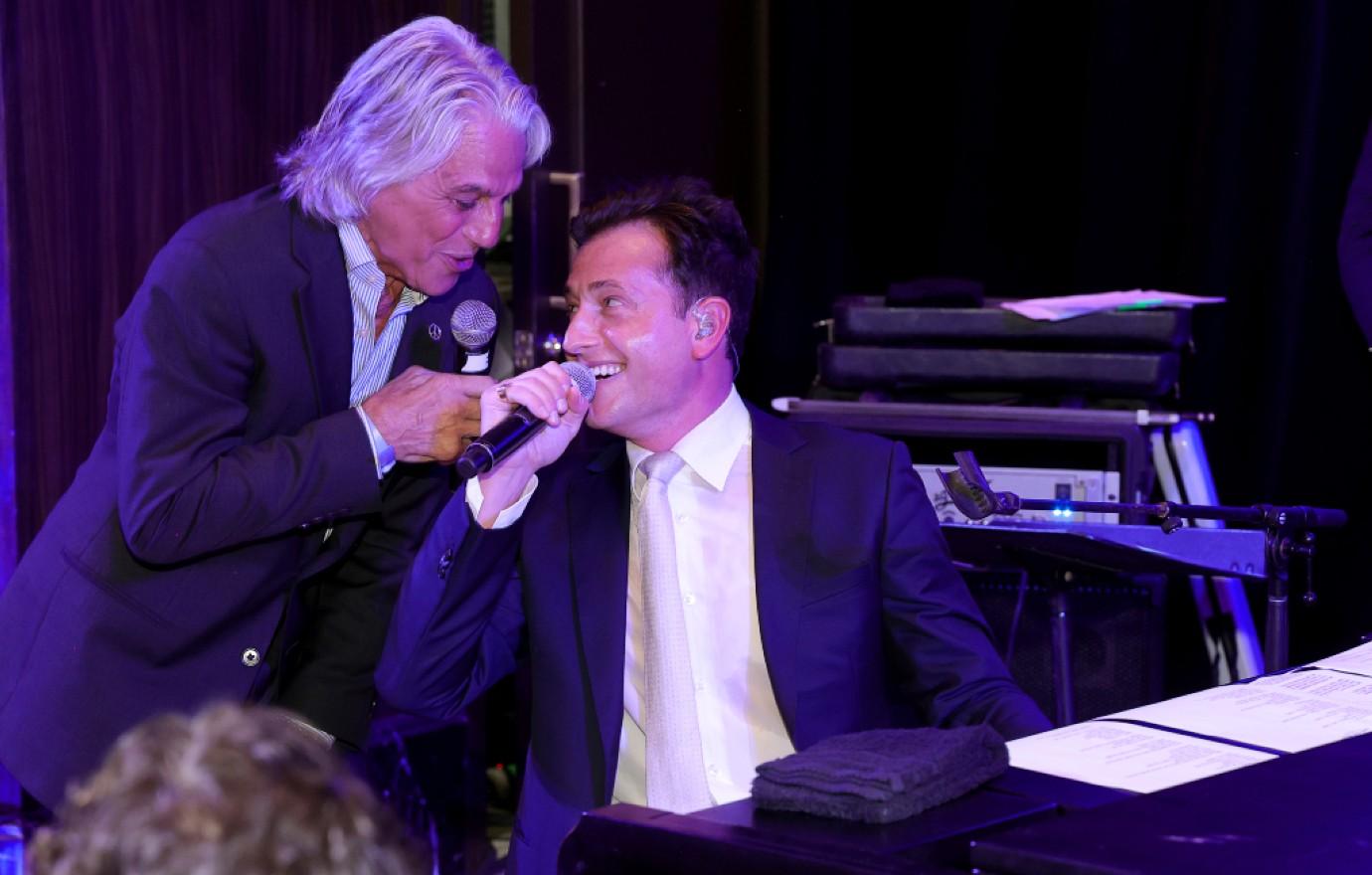 l r tony danza and peter cincotti perform during atlantis paradise island bahamas th anniversary bal de royale at atlantis paradise island on november   in nassau bahamas