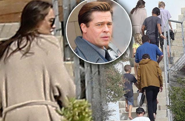 Angelina Jolie Divorce Brad Pitt Kids Custody Fight Malibu First Time