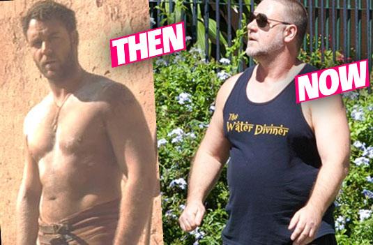 //russell crowe weight gain fat pp