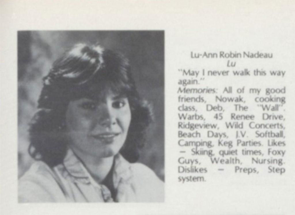 //luann de lesseps high school yearbook photos wild past