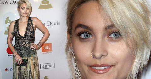 Paris Jackson Grammys Red Carpet Cleavage Low Cut Dress Pics