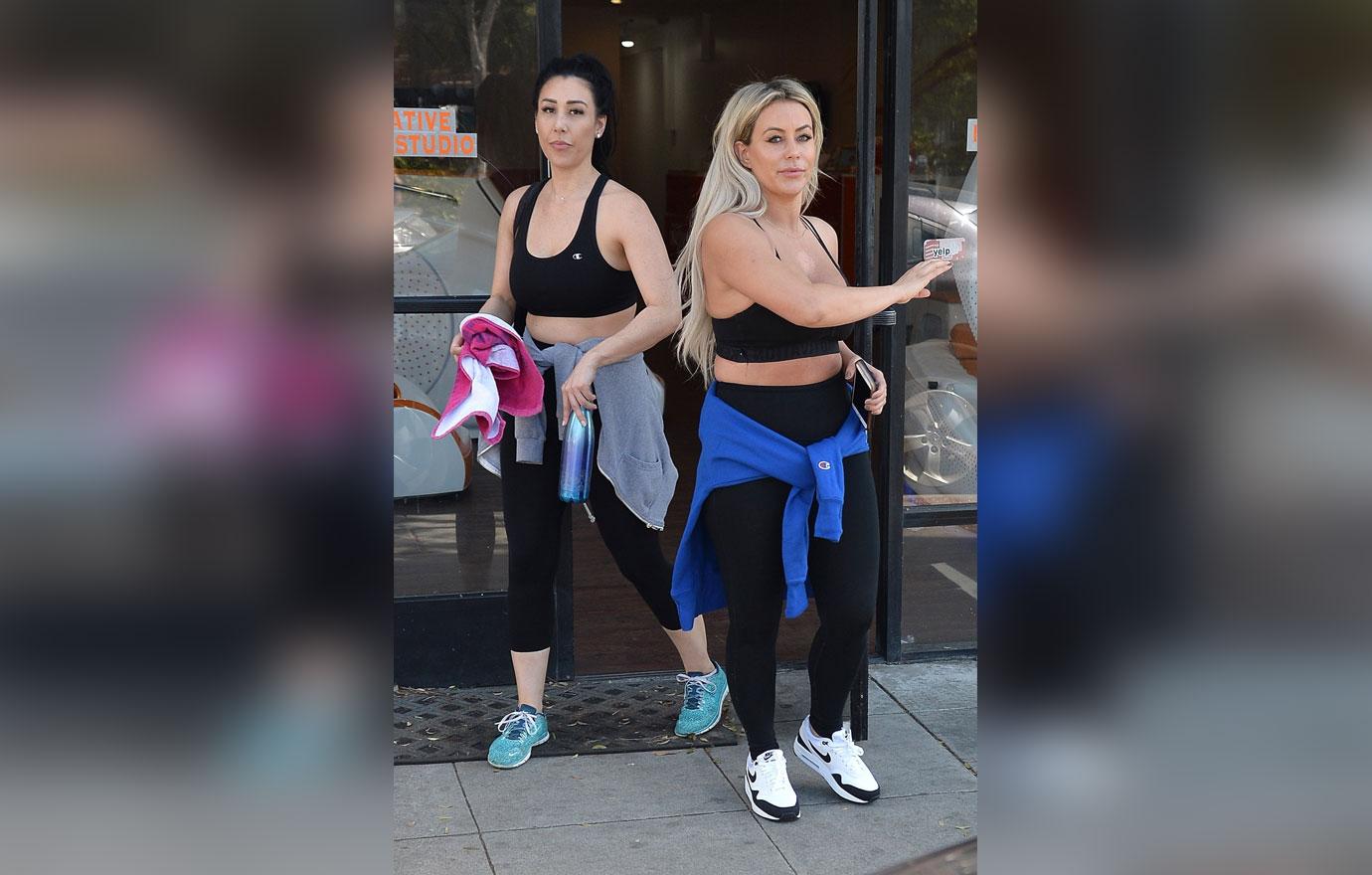 Aubrey O’Day Works Up Sweat At Gym