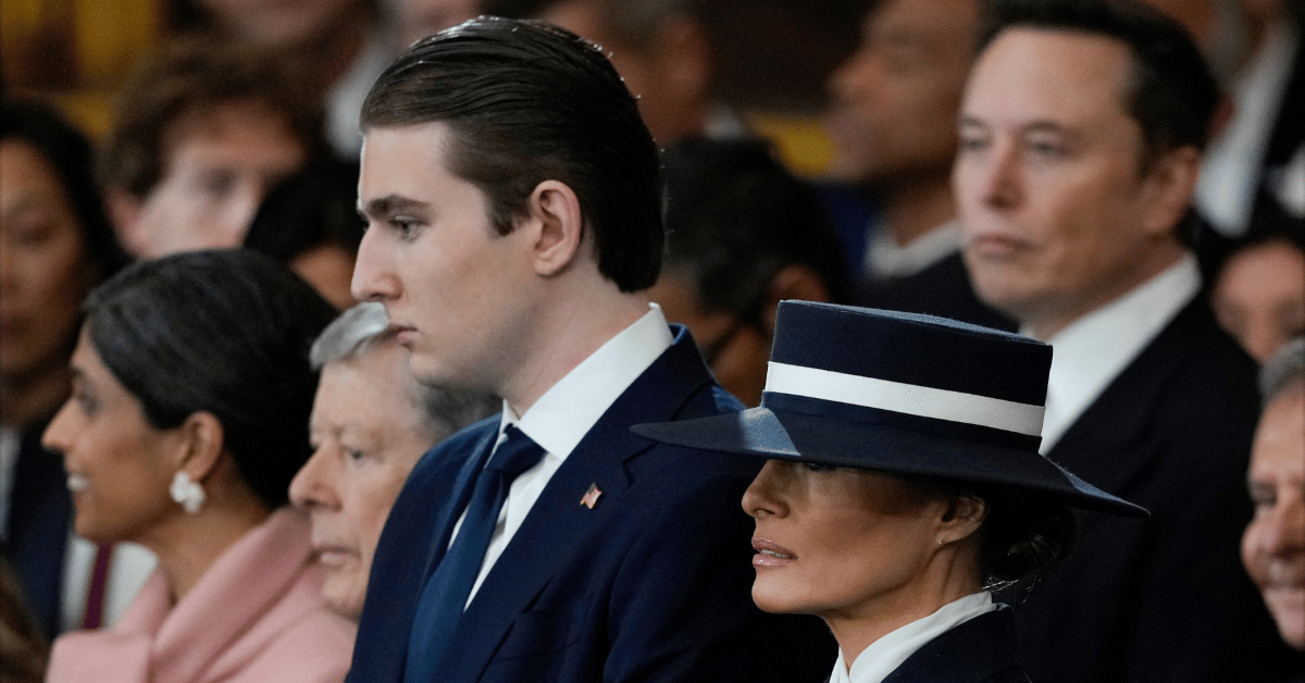 Photo of Barron and Melania Trump