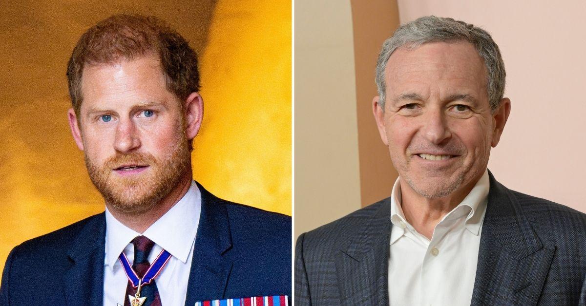 Composite photo of Prince Harry and Disney CEO Bob Iger