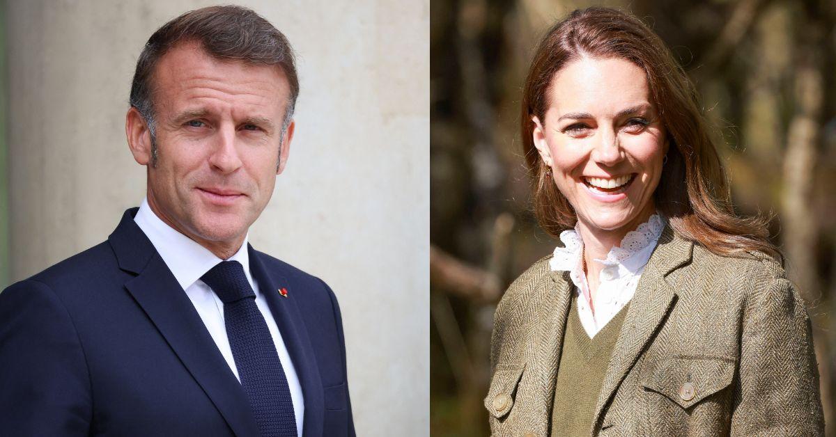Photo of French President Emmanuel Macron, Kate Middleton