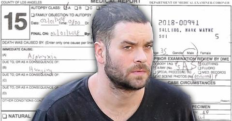 //mark salling autopsy report revealed pp