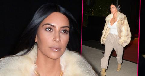 //kim kardashian boobs bra fur coat nyc pp