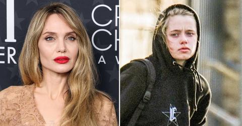 Split photo of Angelina Jolie, Shiloh Jolie