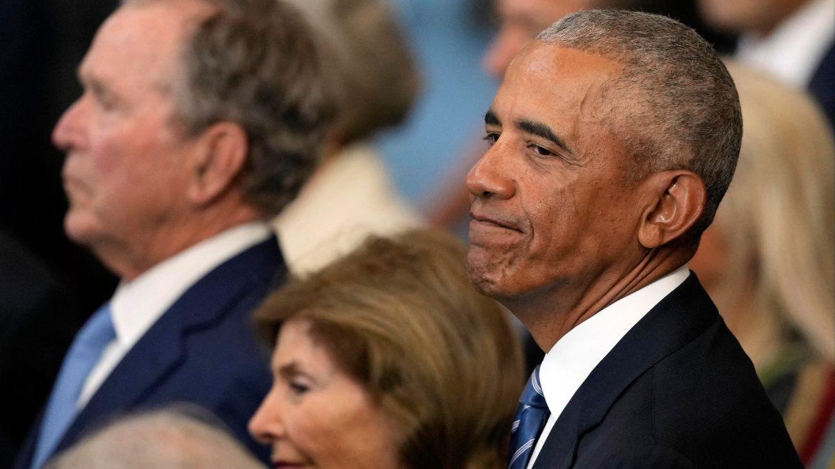 image of Laura Loomer accused Obama of staging a 'coup' after the former president met with Carney in Canada.