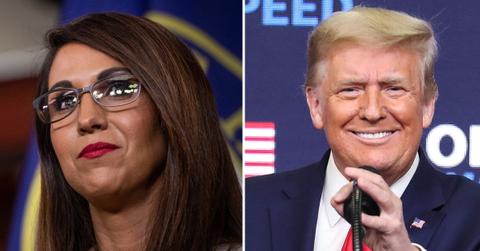 lauren boebert snapping selfies woth trump pp