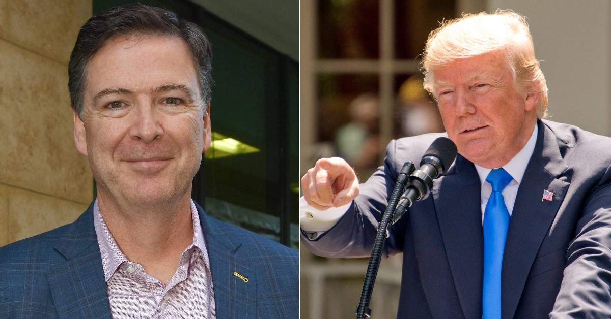 Composite of James Comey and Donald Trump