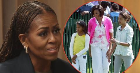 Photo of Michelle Obama and daughters