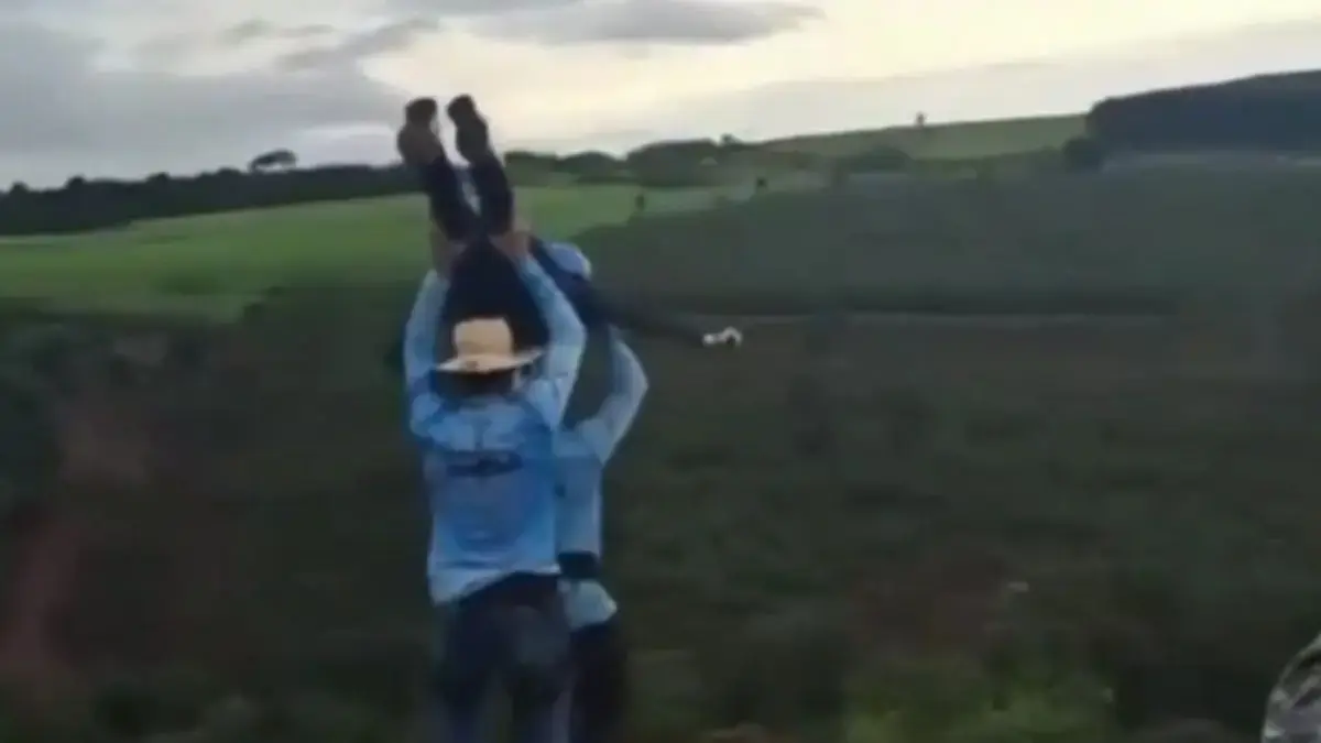 A screengrab from Maria Eduarda Rodrigues de Freitas' fatal incident