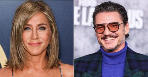 Split photo of Jennifer Aniston, Pedro Pascal