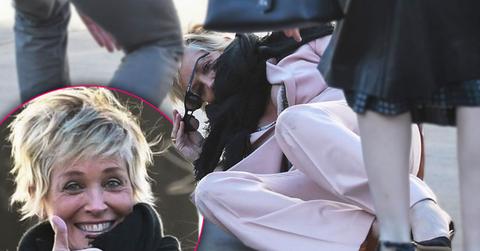 Sharon Stone fall photos