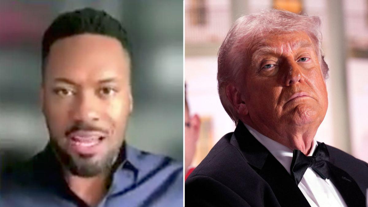 split image of Lawrence Jones and Donald Trump