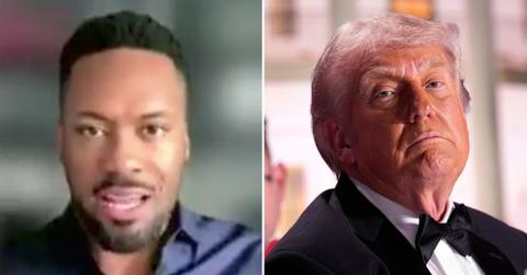 split image of Lawrence Jones and Donald Trump