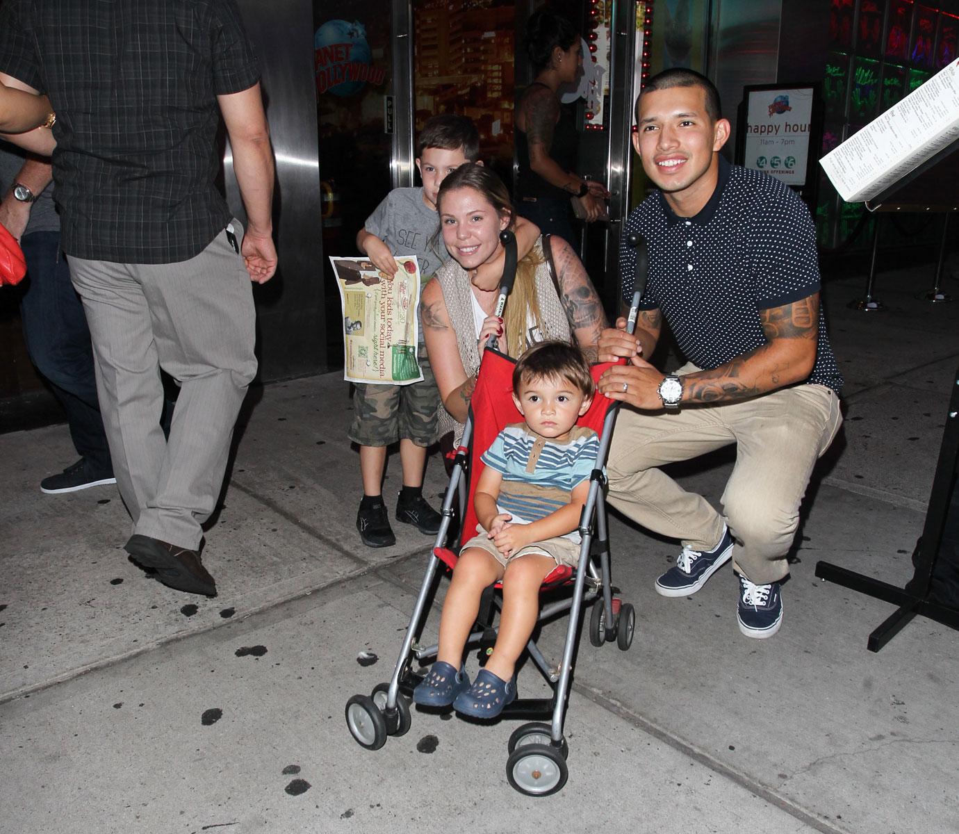 Kailyn Lowry and Javi Marroquin in Times Square.