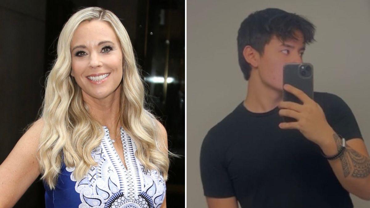 split image of Kate Gosselin and Collin Gosselin