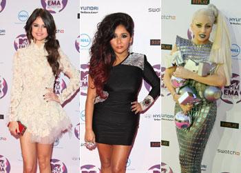 //selena gomez snooki lady gaga mtv awards best worst wackiest