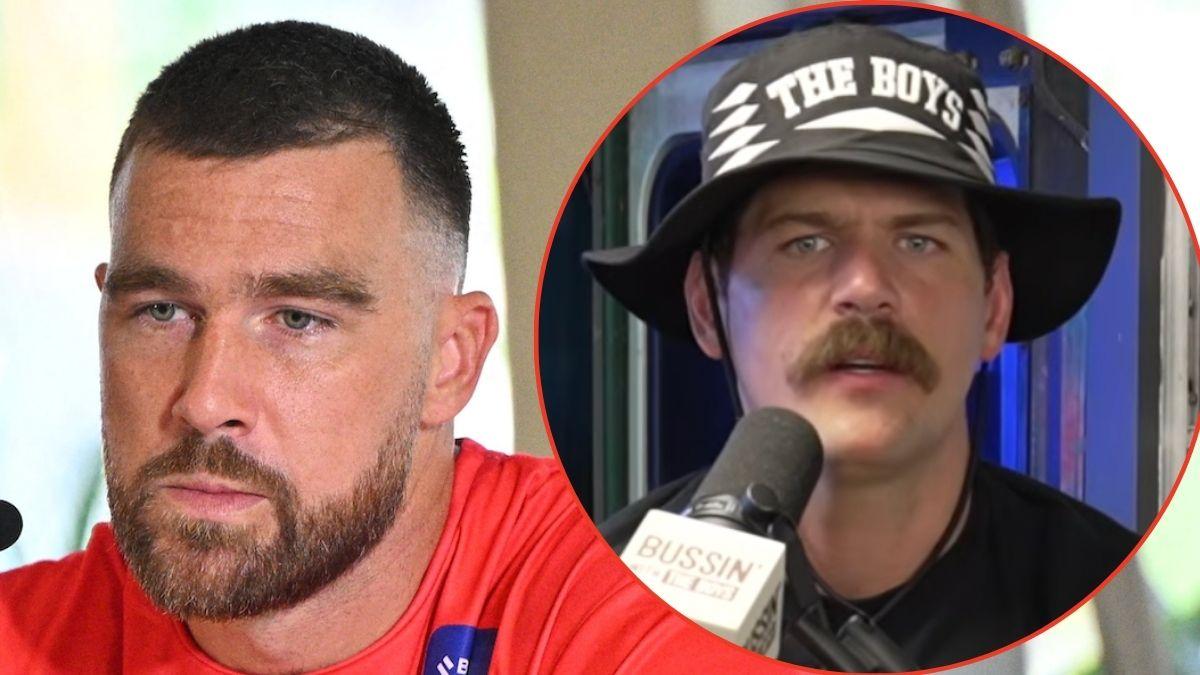 Photo of Travis Kelce and Taylor Lewan