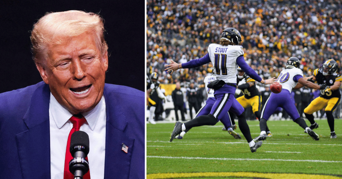 Composite photo of Donald Trump, NFL