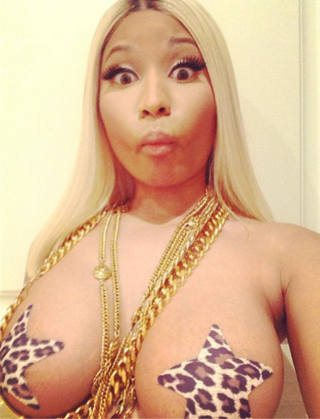 //nicki minaj leopard pasties boobs