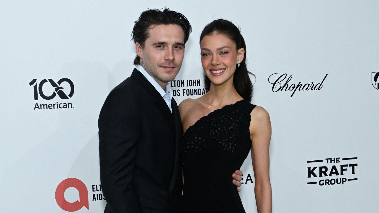Photo of Brooklyn and Nicola Beckham