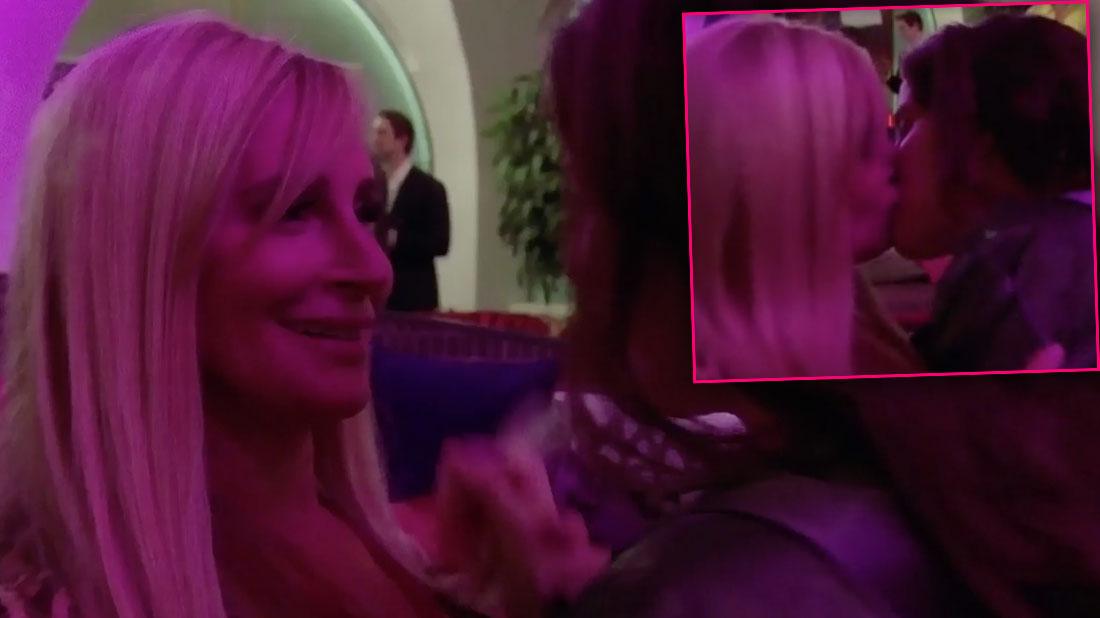 rhony video sonja morgan kisses woman party pp