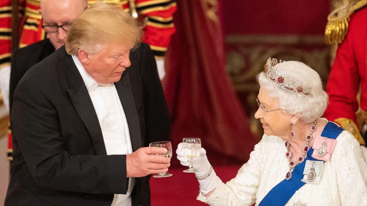 Photo of Queen Elizabeth II and Donald Trump