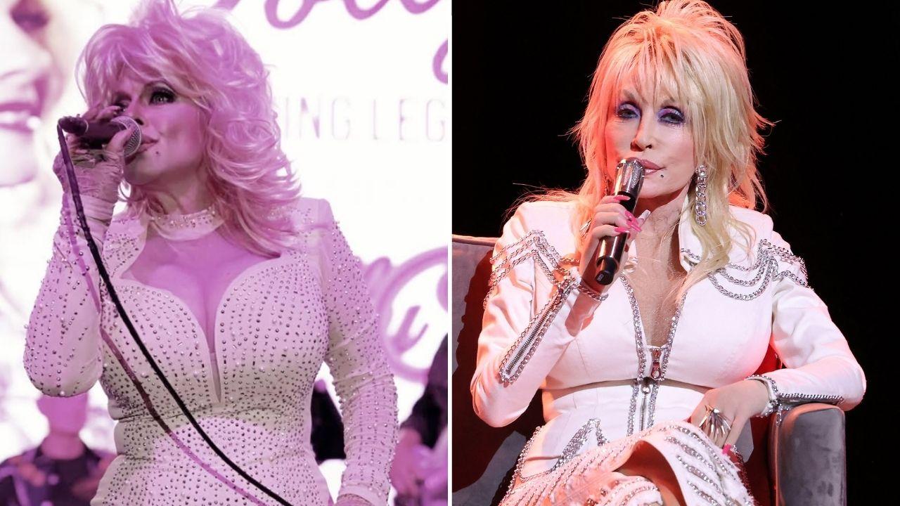 A photo of Kelly Vohnn alongside a photo of Dolly Parton