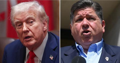Photo of Donald Trump, JB Pritzker