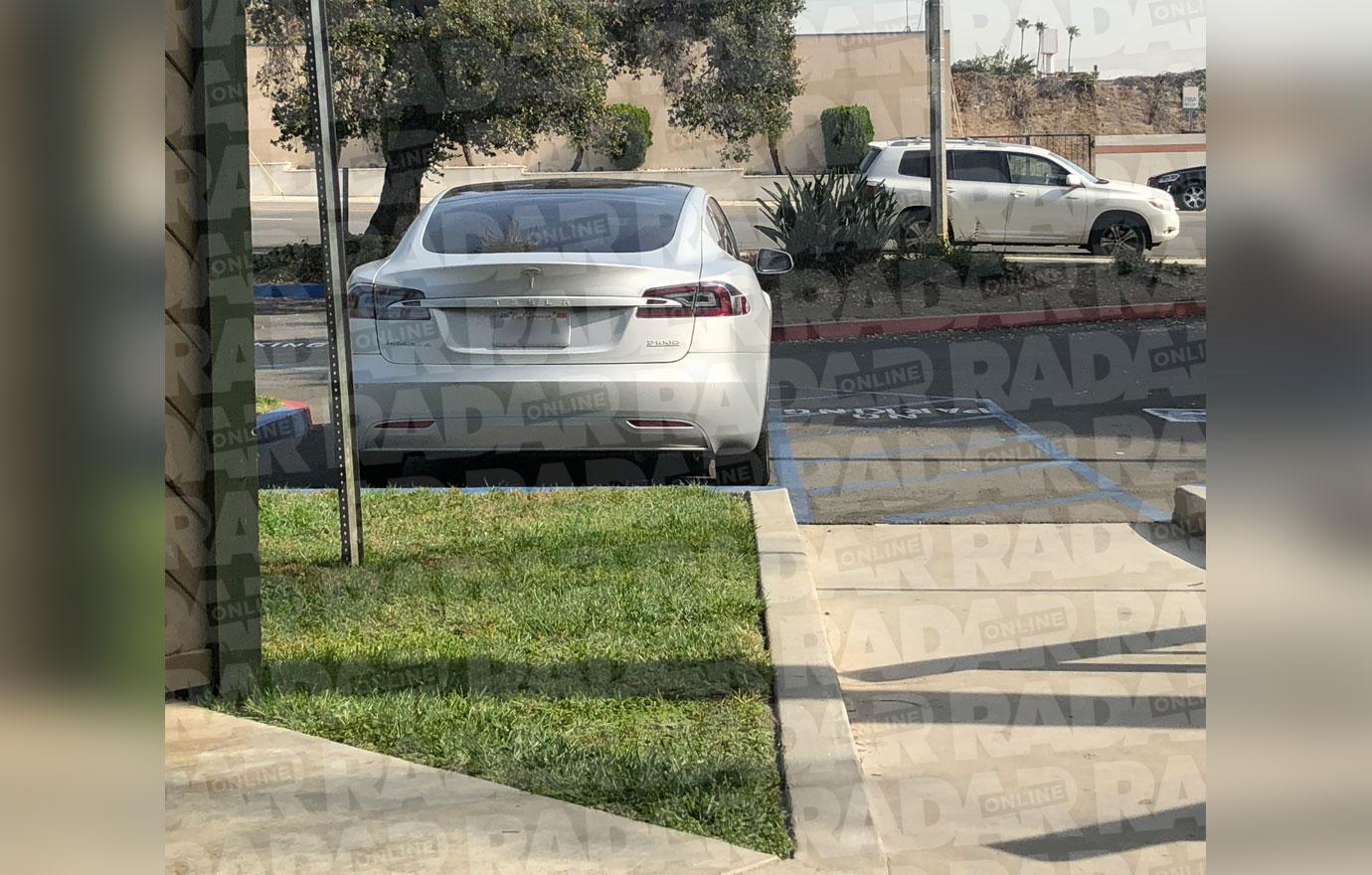 Kanye West Parks Tesla In Handicapped Spot